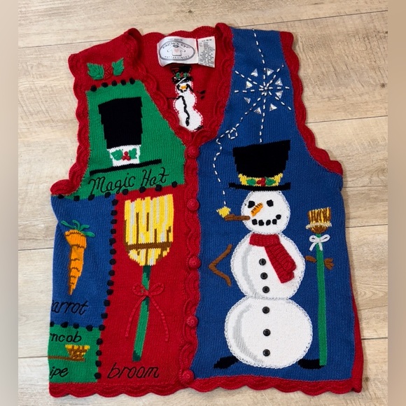 The Eagle’s Eye Women’s Snowman Vest Size E - Picture 1 of 5